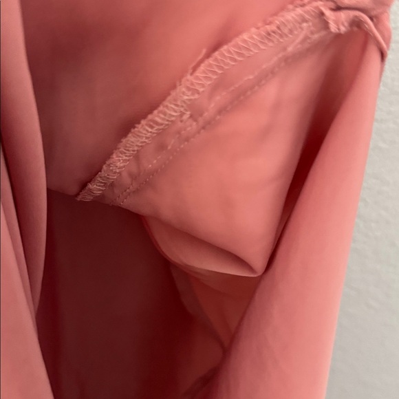 Zara V Neck Dress Pink with Button Accents Large - Picture 5 of 9